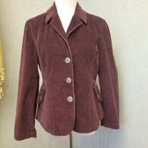 J.Jill purple corduroy 3 button blazer women's size XS (F1)